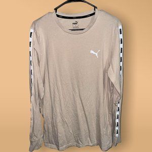 Mens Puma Long Sleeve Tshirt / Tan